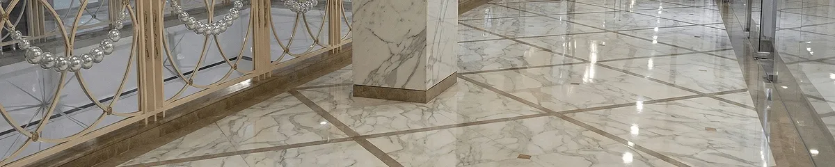 Beautiful marble floor professionally installed in Orange, CA